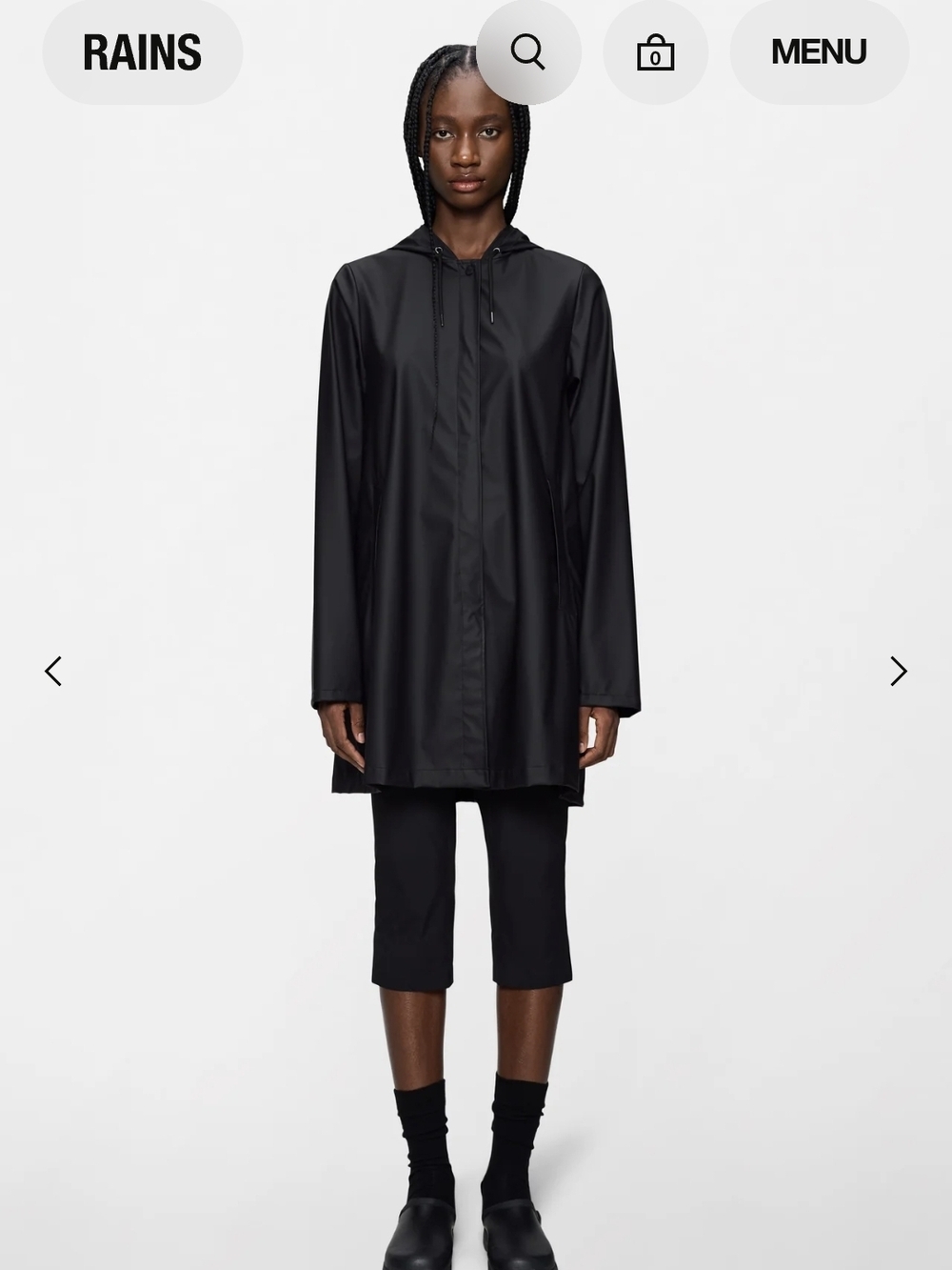 Rains A Line W Jacket Black